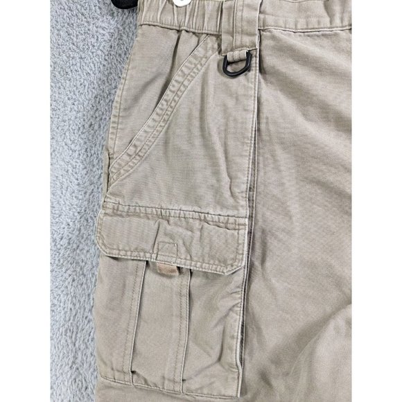 Columbia Shorts Mens Large Cotton Canvas Cargo Trail Hiking Outdoor Beige - Picture 13 of 16